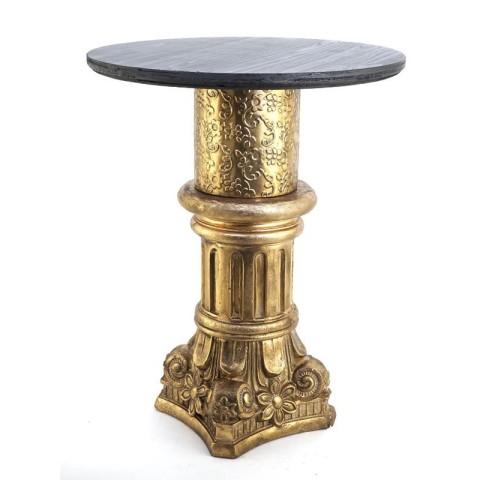 TAVOLINO CAPITELLO ORO D60 H74